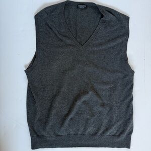 Kallspin Men’s Grey Sweater Vest Size XXL Wool Blend EUC Golf Tennis Preppy